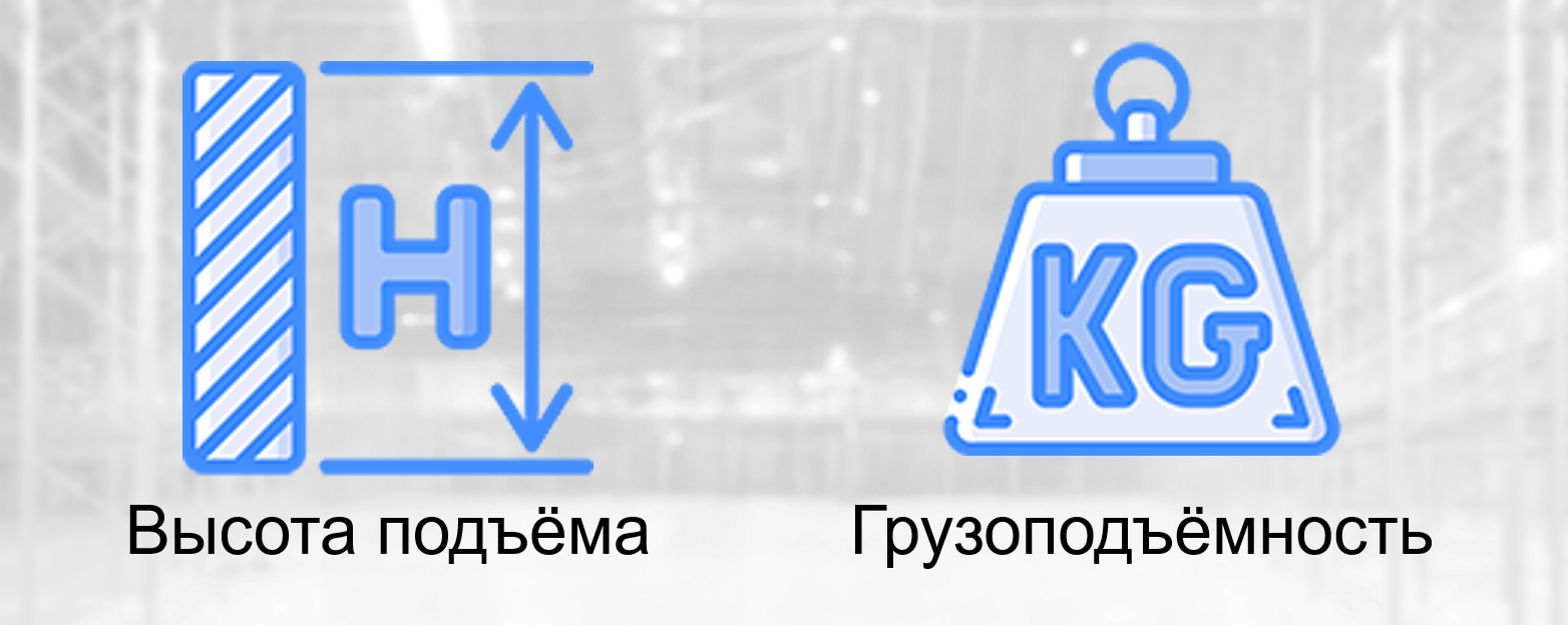 Основные параметры вилочного погрузчика